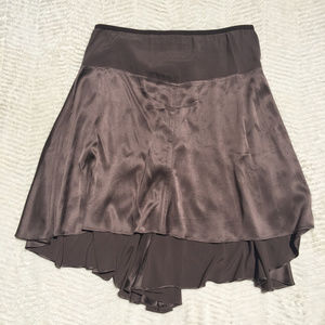 Diane Von Furstenberg Brown High Low Skirt